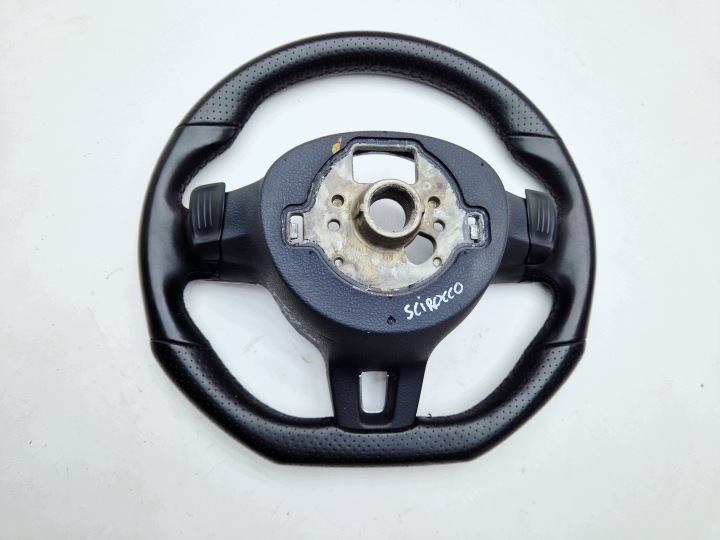 фото №12, Руль срезанная кожа мультифункция vw scirocco iii 1k8 08-13 1k8419091j