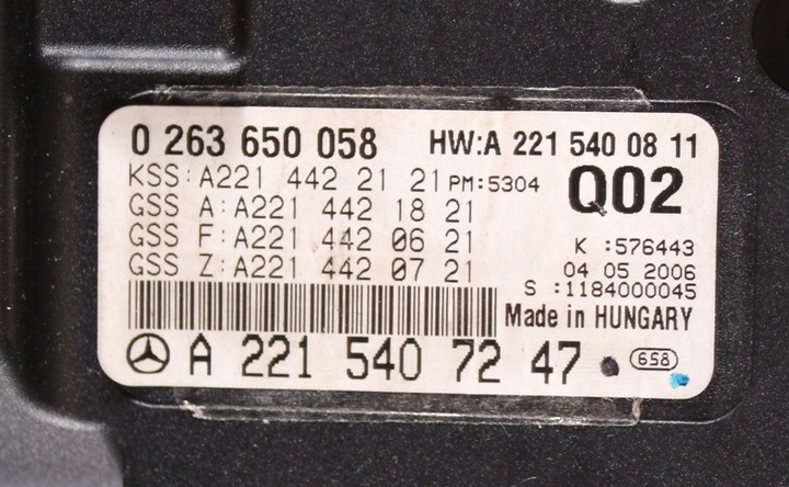 фото №10, Спидометр манометр mercedes w221 a2215407247 0263650058