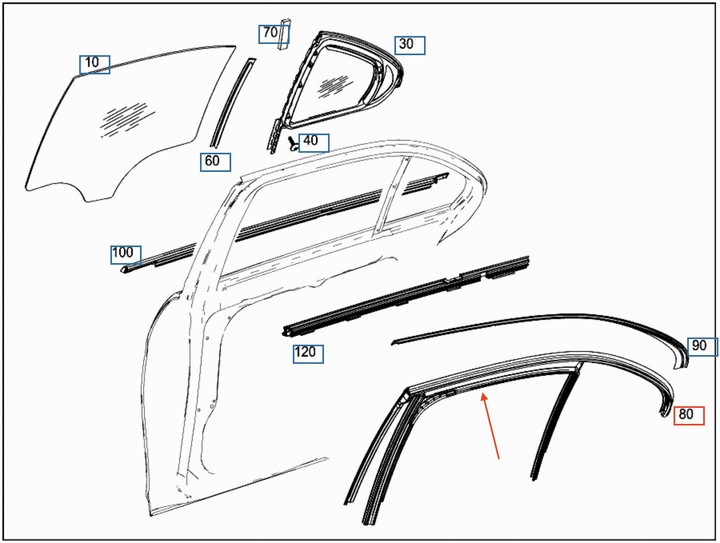 фото №7, Нова оригінальна прокладка двері праві зад mercedes e клас w213 a2137357400