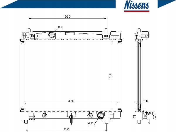 фото №2, Радиаторов воды daihatsu charade 1.33 16v