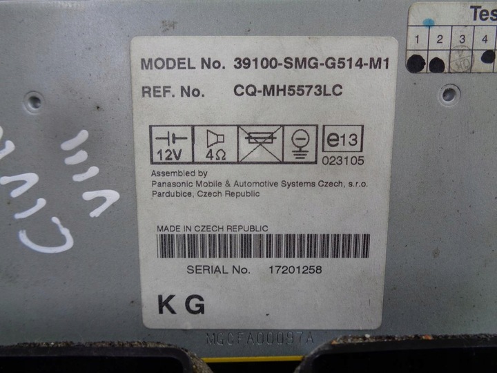 фото №9, Радіо заводські cd mp3 honda civic viii ufo hb 06- 39100-smg-g514-m1 європа