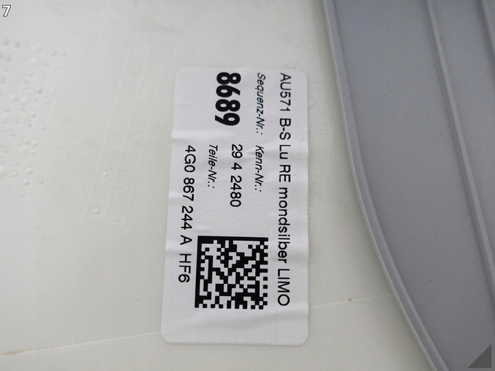 фото №8, Audi a6 s6 4g0 рестайлінг 10-18 оббивка захист обшивка правого стійка b решітка