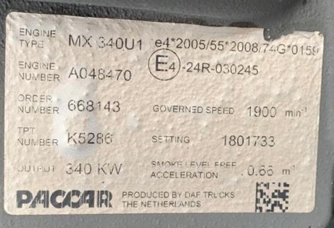 фото №10, Комплектный двигатель mx 340 u1 daf xf cf 105 410 460km