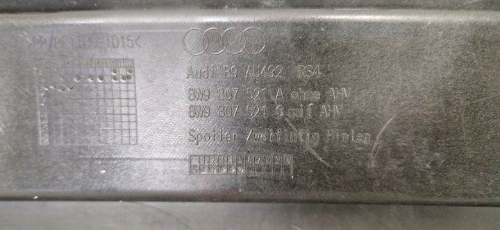 фото №8, Audi rs4 b9 спойлер бампера зад задний 8w9807521a