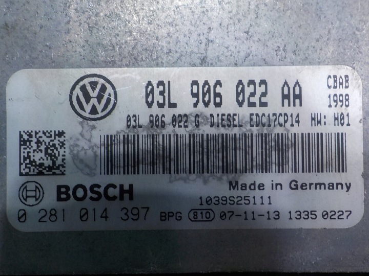 фото №6, Vw tiguan i 2.0 tdi aut 08r 5d блок управления двигателем (эбу, мозги двигателя, контроллер двигателя) 03l906022aa
