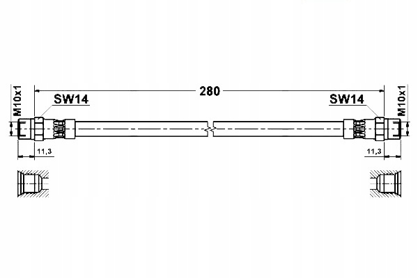 фото №1, Шланг гальмівний ate 83.6204-0280.3