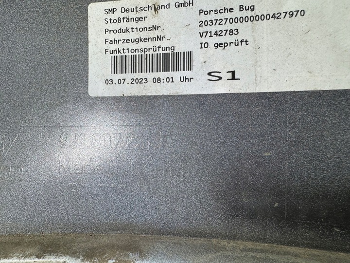 фото №9, Porsche taycan turbo s бампер переднє