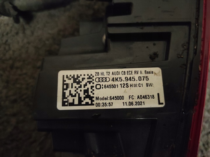 фото №6, Лампа лівий зад ліва задня led audi a6 4k c8 4k5945075