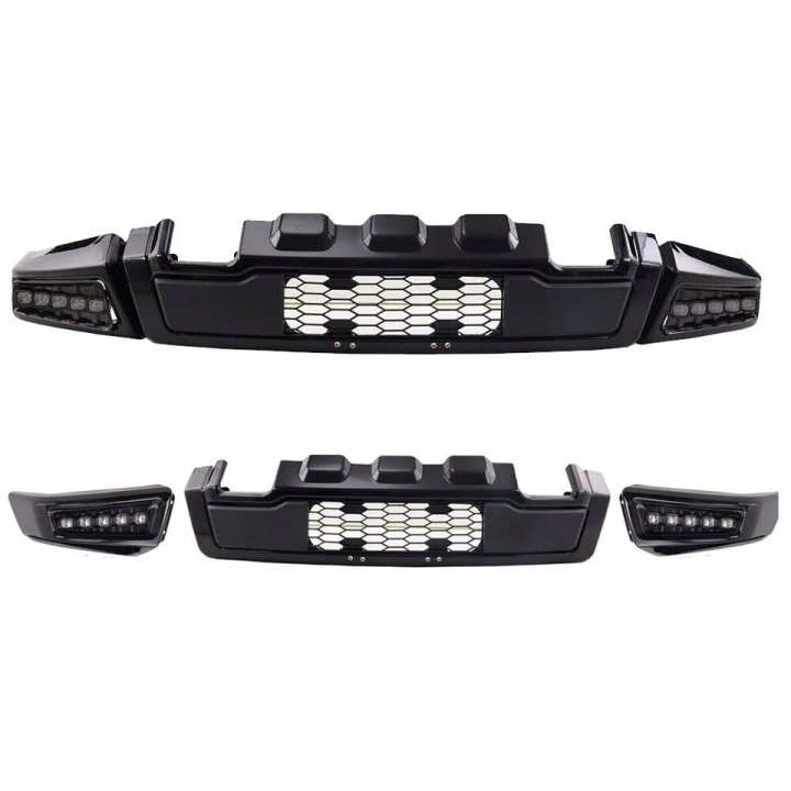 фото №13, Бампер передний - стиль raptor + освещение led ford f-150 f150 2009-2014
