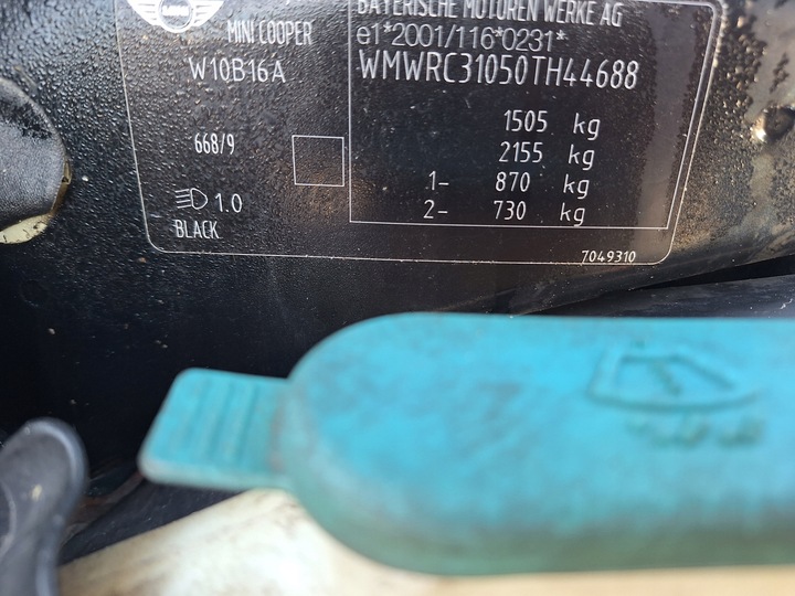 фото №16, Mini one cooper r50 r52 r53 lci рестайлінг панель консоль подушки подушка безпеки капот