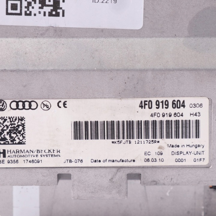 фото №11, Audi a4 b8 av10neo дисплей мультимедийной системы (экран, монитор) радио mmi 4f0919604