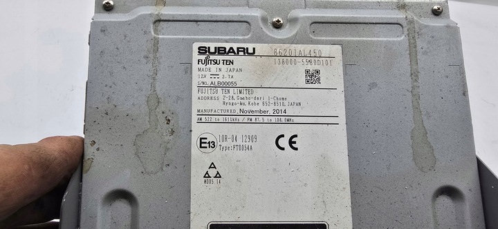 фото №6, Радио subaru outback v 5 86201al450 cd dvd блютуз