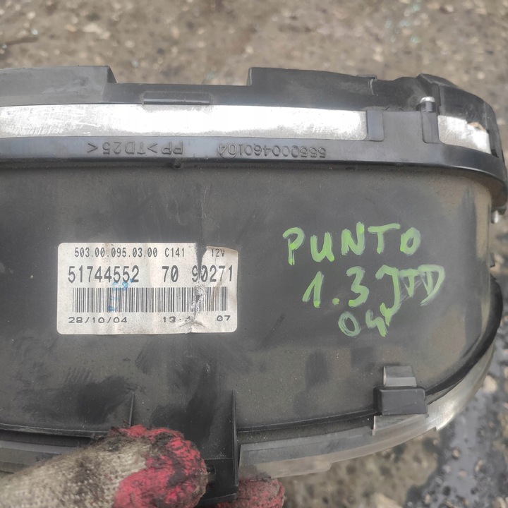фото №6, Спидометр манометр fiat punto 51744552 503000950300