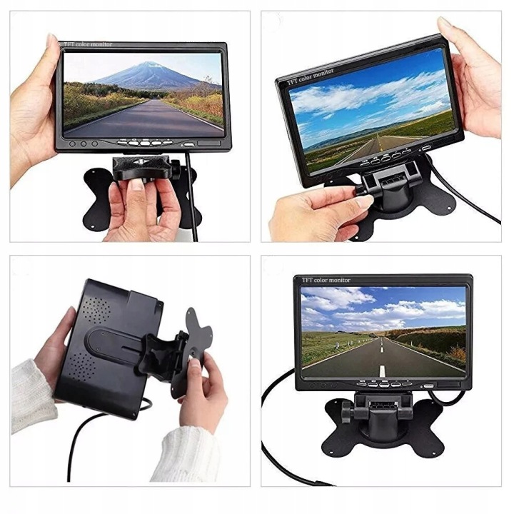 фото №8, Камера заднього ходу монітор 7дюймовий tft lcd автобус 10m 12v/24v тримач