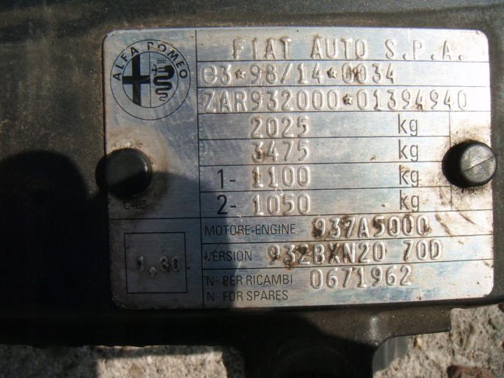 фото №7, Alfa romeo 156 crosswagon q4 o3-07 передня панель підсилювач лобове