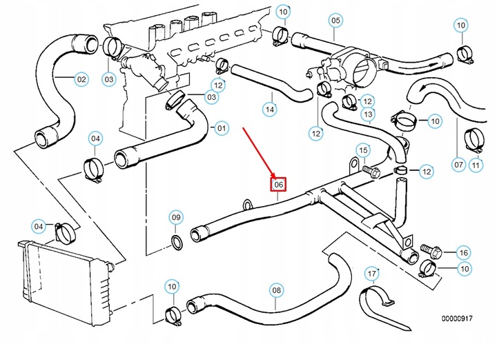 фото №7, Bmw 3 e36 труба зворотна нагрівача 11531433059 1433059 оригінальна