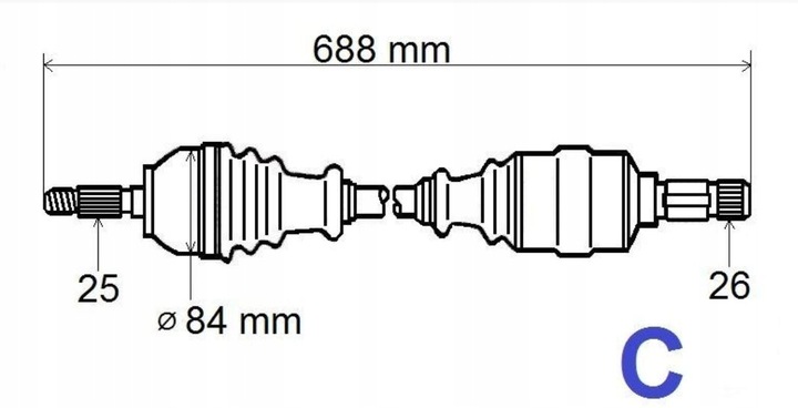 фото №2, Піввісь привідна r megane iv 1.5dci ліва 391010195r