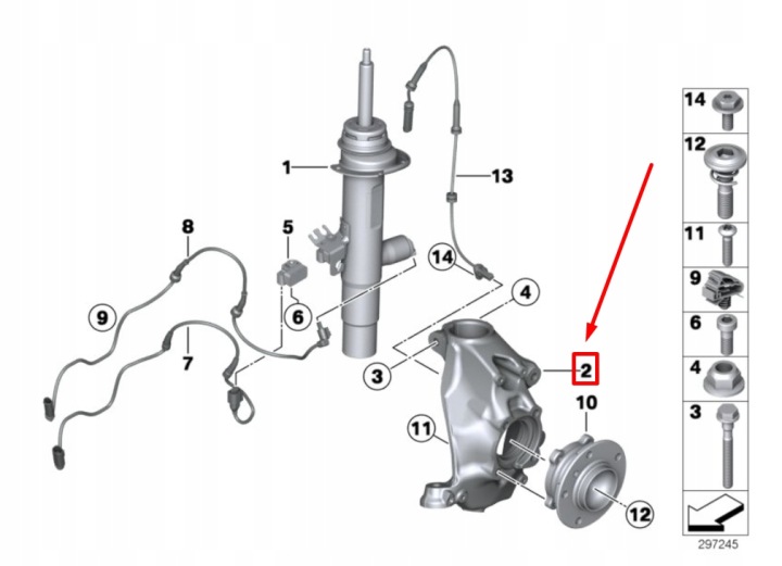 фото №10, Bmw 2 cabrio f23 передній left wheel hub carrier 6856535 31216856535