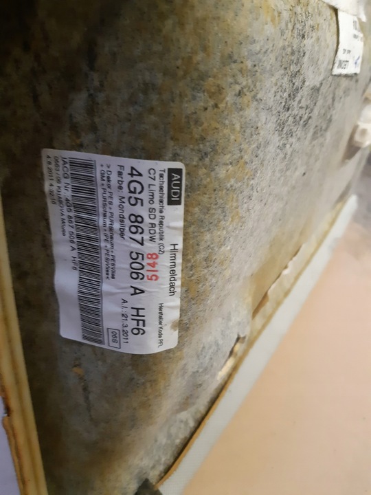 фото №7, Audi a6 c7 sedan стеля стеля люк mondsilber 4g5867506a