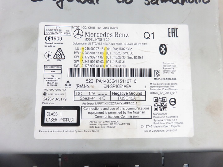 фото №9, Радио mercedes cla x117 2469007818 2469011106 2469026903