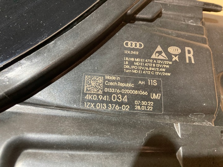фото №8, Audi (oem) 4k0941034 фара повний led