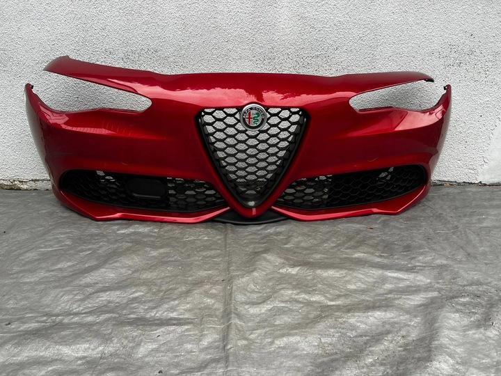 фото №1, Alfa romeo giulia veloce бампер переднее комплектный pdc омыватель