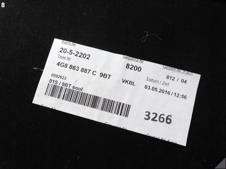 фото №9, Audi rs7 s7 a7 4g8 c7 10-18 рестайлінг боковина оббивка багажника ліва 9bt