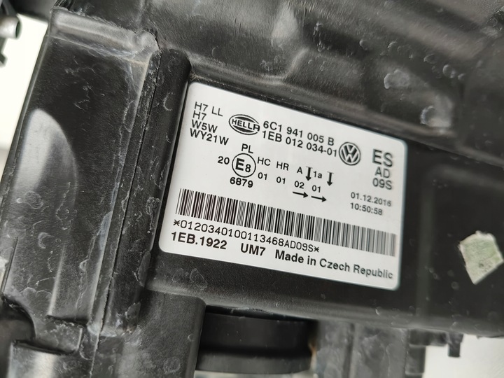 фото №10, Лампа левая фара vw polo 6c 6c0 14- рестайлинг