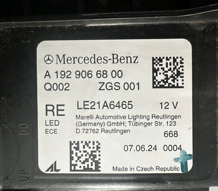 фото №8, Mercedes amg gt a192 фара права нова digital light комплектна c192