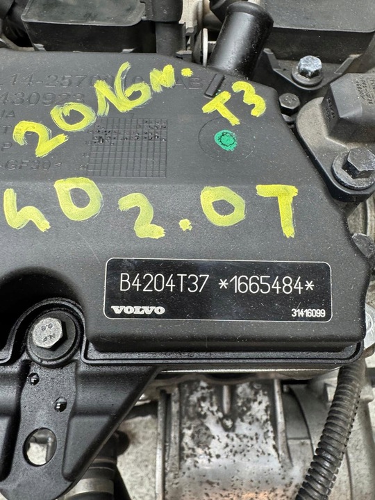 фото №8, Двигатель volvo v40 ii s60 v60 2.0 t3 b4204t37 варшава малый przebig 2017