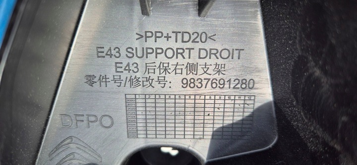 фото №10, Citroen c5x c5 x e43 21-25 абсорбер + ковзани бампера зад kpl нове org