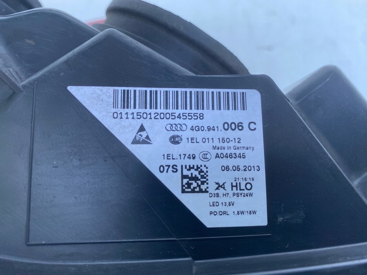 фото №12, Audi a6 c7 4g 2011-14 лампа праві перед передня права bi-xenon 4g0941006c