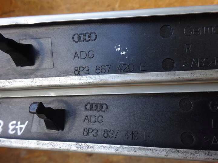 фото №13, Audi a3 s3 8p 8p3 3d планки декори двері алюміній s-line