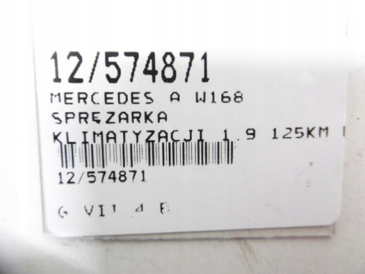 фото №8, Mercedes w168 компресор компресор 1,9 447220-8365