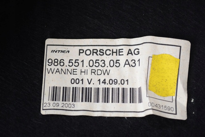 фото №10, Porsche boxster 986 2003 оббивка багажника