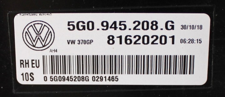 фото №14, Vw golf vii 5g0 рестайлінг gti r line лампа права зад задня org eu led 5g0945208g