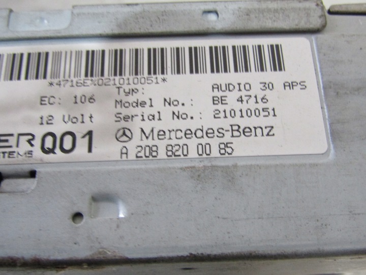 фото №5, Радиопроигрыватель mercedes a2088200085