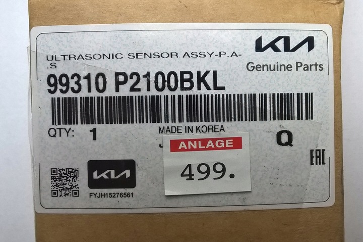 фото №9, Kia sorento 4 iv 2021-2025 датчик pdc паркування оригінальний номер eu 99310-p2100bkl