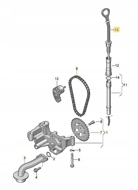 фото №2, Щуп уровня масла щуп skoda octavia 1 i superb i 1 2.0 06b115611r