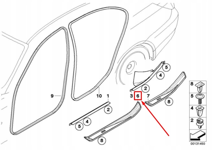 фото №7, Bmw 5 e60 молдинг порогова передня права 51477034304 7034304 оригінальна