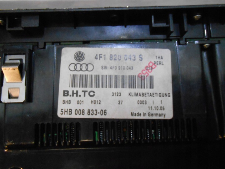 фото №9, Audi a6 c6 панель климат-контроля климат 4f1820043s