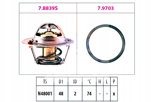 фото №2, Термостат ford 74c focus 1,4 ,16 98- eps