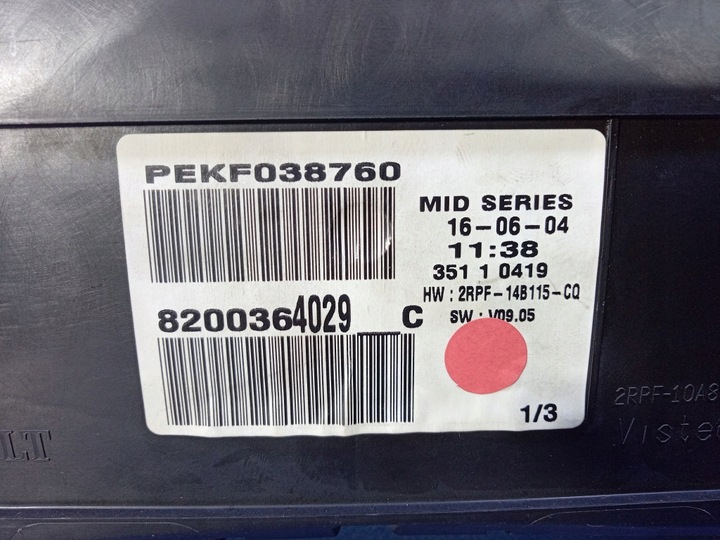 фото №5, Megane ii 1.6 16v спидометр приборы eu 8200364029