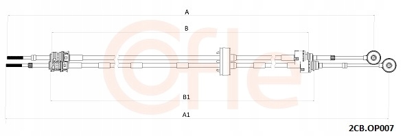 фото №2, Трос изменения коробки передач трос do opel zafira family b 1.9 2.0 2.2