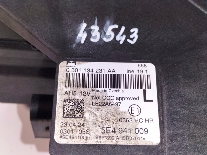 фото №11, Лампа передня фара ліва skoda octavia 4 iv рестайлінг 24- повний led crystal