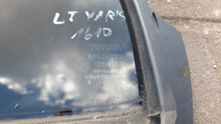 фото №2, Скло двері лівий зад toyota yaris 07r