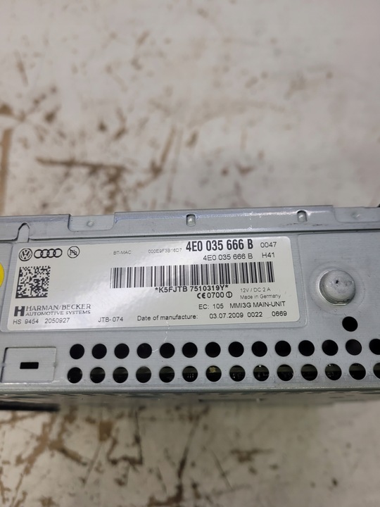 фото №6, Модуль mmi зчитувач audi a6 a8 q7 4e0035666b