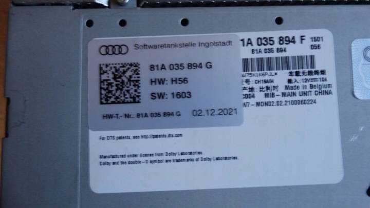 фото №5, Зчитувач mmi mib2 high 81a035894g audi q2 новий
