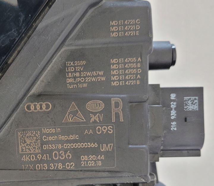 фото №13, Лампа права перед повний led matrix audi a6 c8 4k0