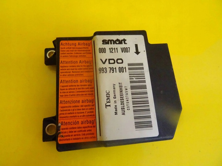 фото №1, Модуль датчик подушка безопасности smart for two i 0001211v007 nr877